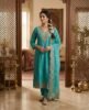 Teal Blue Stitched Suit Set with Embroidered Kurta, Dupatta & Bottom (3 Pc Set)