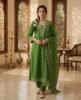 Bottle Green Stitched Suit Set with White Embroidery – Kurta, Dupatta & Bottom (3 Pc Set)