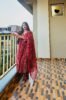 Elegant Red Ethnic Printed Suit Set with Dupatta