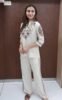 Ivory Elegance Floral Threadwork Co-Ord Set
